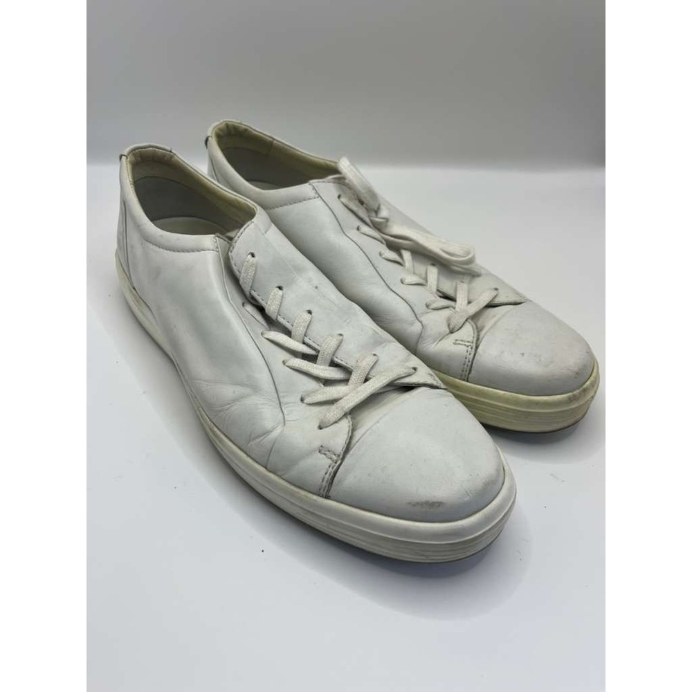 ECCO Soft 7 Men's White Leather Sneakers Lace Up EU 47 US 13-13.5